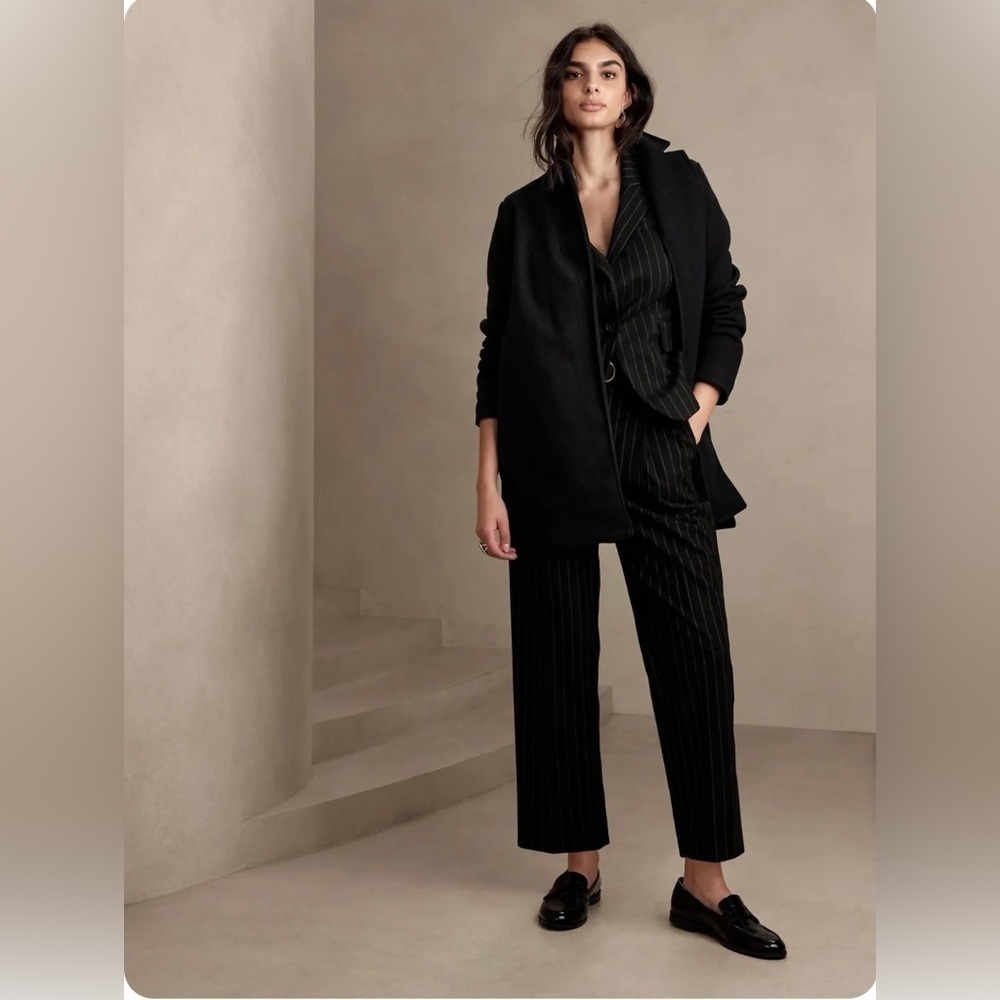 NWT! Banana Republic Black Knit Brushed Long Blazer - Multiple Sizes